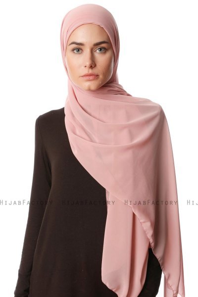 Derya - Hijab Pratique Chiffon Saumon