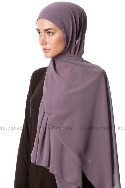 Derya - Hijab Pratique Chiffon Violet