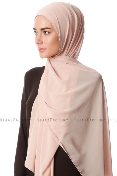 Derya - Hijab Pratique Chiffon Beige Clair