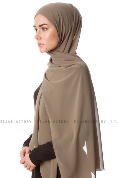 Derya - Hijab Pratique Chiffon Olive Verte