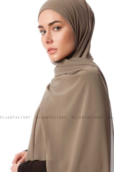 Derya - Hijab Pratique Chiffon Olive Verte