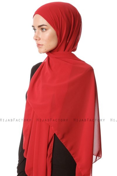 Derya - Hijab Pratique Chiffon Burgundy