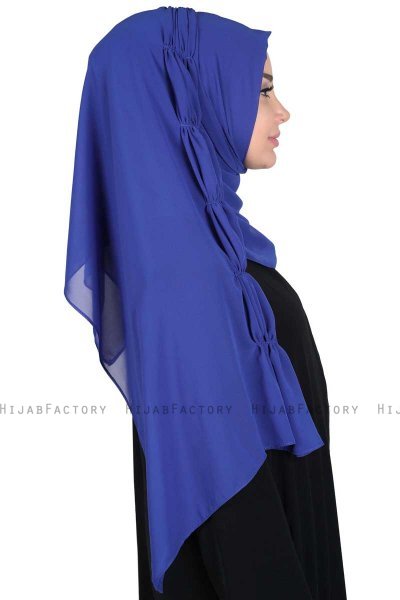 Disa - Hijab Chiffon Pratique Bleu
