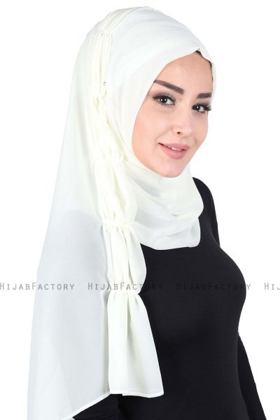 Disa - Hijab Chiffon Pratique Crème