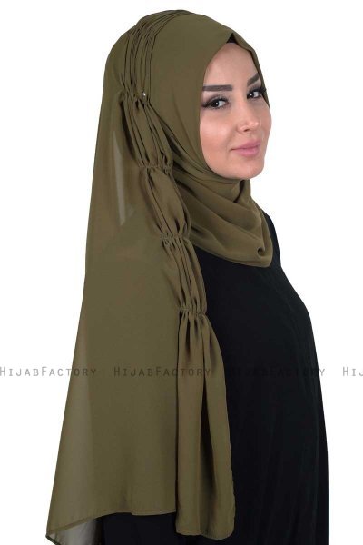 Disa - Hijab Chiffon Pratique Kaki