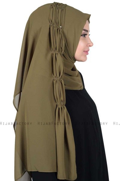 Disa - Hijab Chiffon Pratique Kaki