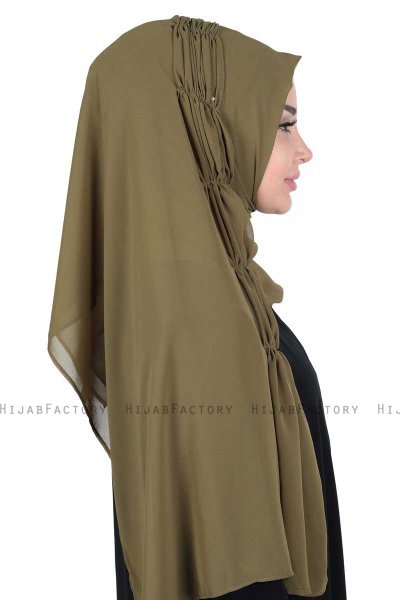Disa - Hijab Chiffon Pratique Kaki