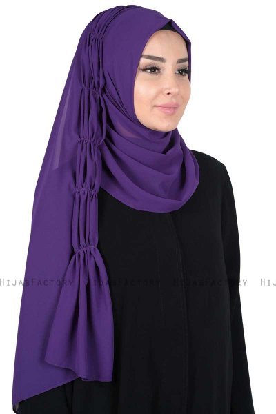 Disa - Hijab Chiffon Pratique Violet