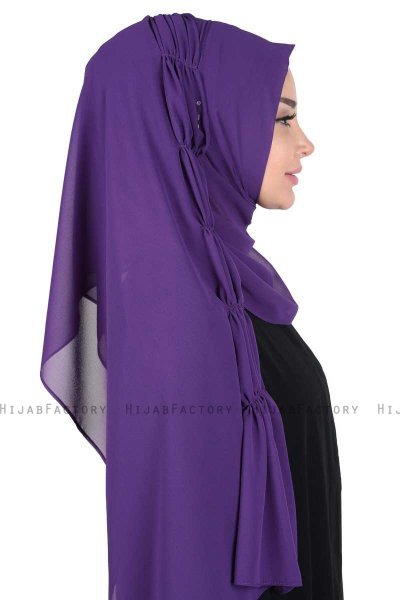 Disa - Hijab Chiffon Pratique Violet