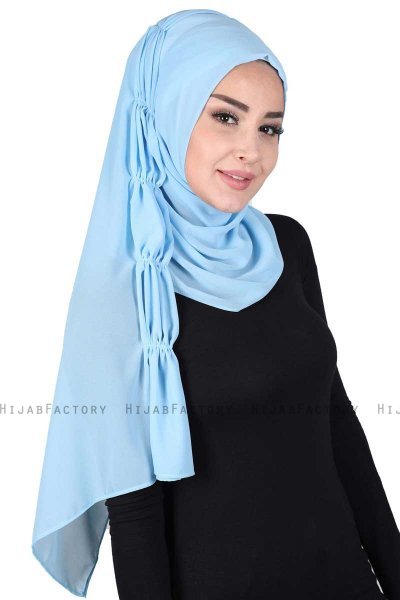 Disa - Hijab Chiffon Pratique Bleu Clair