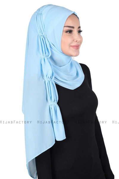 Disa - Hijab Chiffon Pratique Bleu Clair