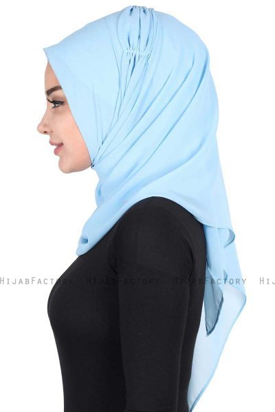 Disa - Hijab Chiffon Pratique Bleu Clair
