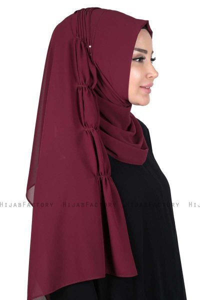 Disa - Hijab Chiffon Pratique Prune