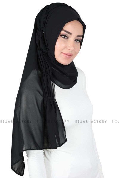 Disa - Hijab Chiffon Pratique Noir