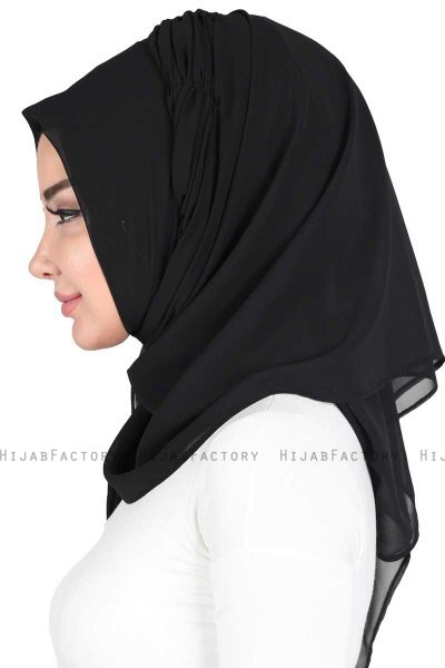 Disa - Hijab Chiffon Pratique Noir