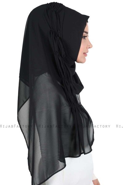 Disa - Hijab Chiffon Pratique Noir