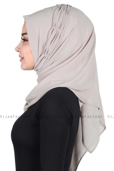 Disa - Hijab Chiffon Pratique Taupe