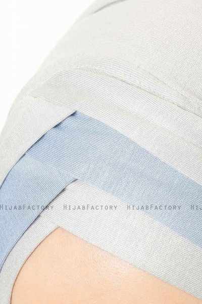 Duru - Hijab Jersey Gris Clair & Bleu Clair