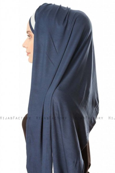 Duru - Hijab Jersey Bleu Marin & Gris