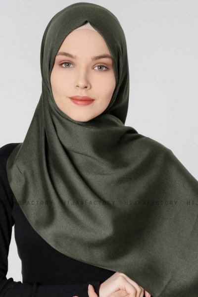 Ece Khaki Pashmina Hijab Sjal Halsduk 400005a
