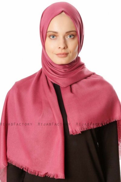 Ece - Hijab Pashmina Rose Foncé