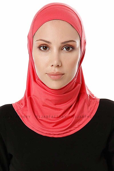 Elif - Hijab Sport Framboise - Ecardin
