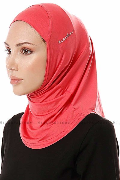 Elif - Hijab Sport Framboise - Ecardin