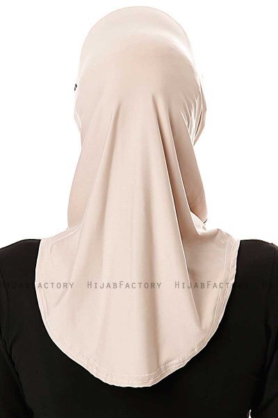 Elif - Hijab Sport Taupe Clair - Ecardin
