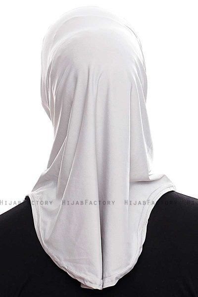 Elif - Hijab Sport Gris Clair - Ecardin