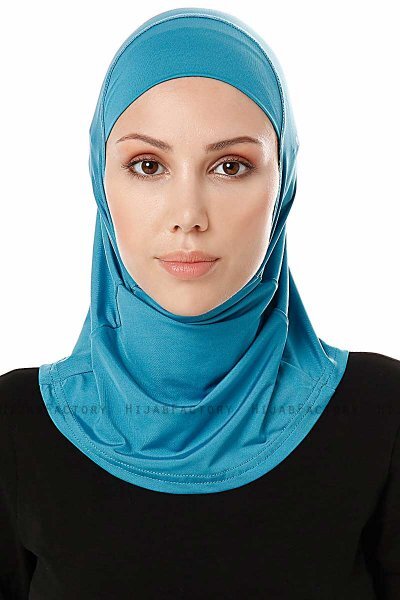 Elif - Hijab Sport Pétrole - Ecardin