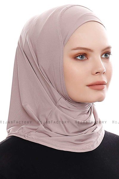 Elif - Hijab Sport Gris Pierre - Ecardin