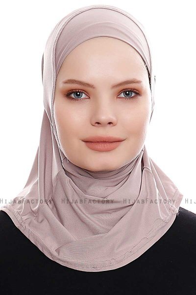 Elif - Hijab Sport Gris Pierre - Ecardin