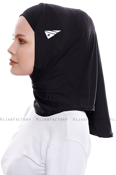 Elif - Hijab Sport Noir - Ecardin