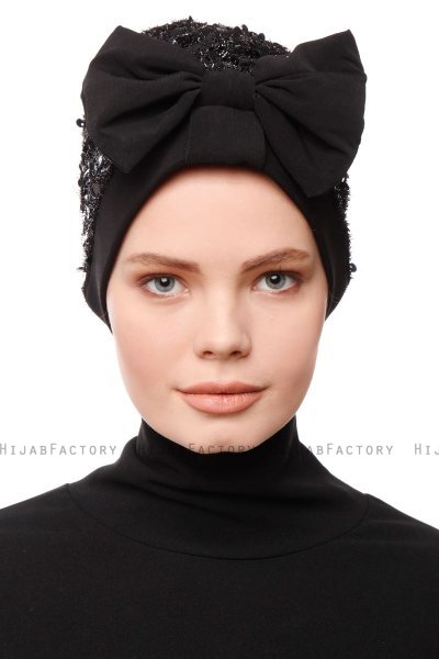 Enfleda - Turban Noir & Noir