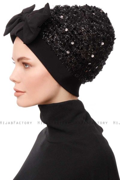 Enfleda - Turban Noir & Noir