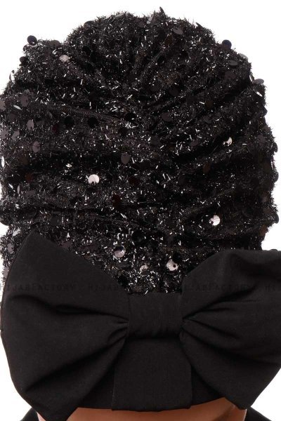 Enfleda - Turban Noir & Noir