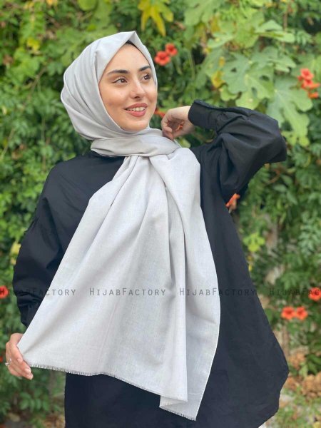 Ermina - Hijab Coton Gris Clair - Mirach