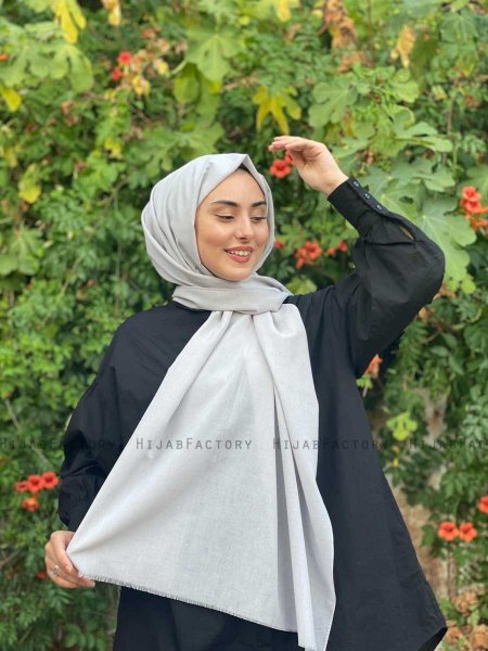 Ermina - Hijab Coton Gris Clair - Mirach