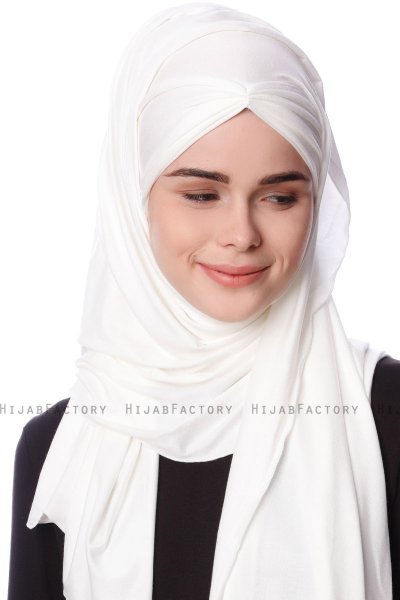 Eslem - Hijab Pile Jersey Crème - Ecardin