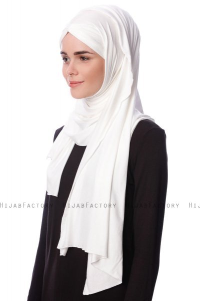 Eslem - Hijab Pile Jersey Crème - Ecardin