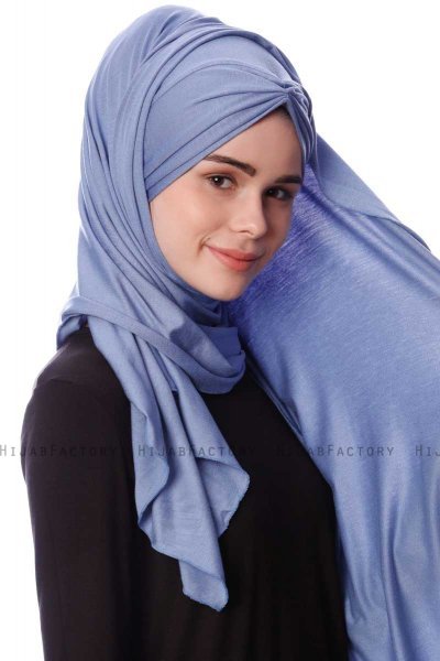 Eslem - Hijab Pile Jersey Indigo - Ecardin