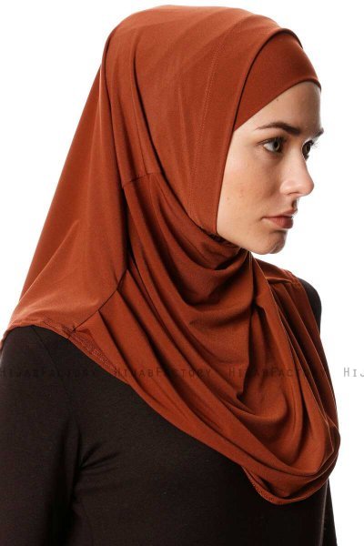 Esma - Hijab Amira Rouge Brique - Firdevs