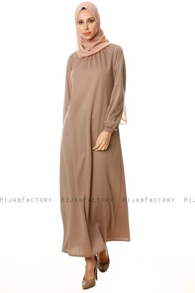 Esra - Robe Taupe - Miss Halima
