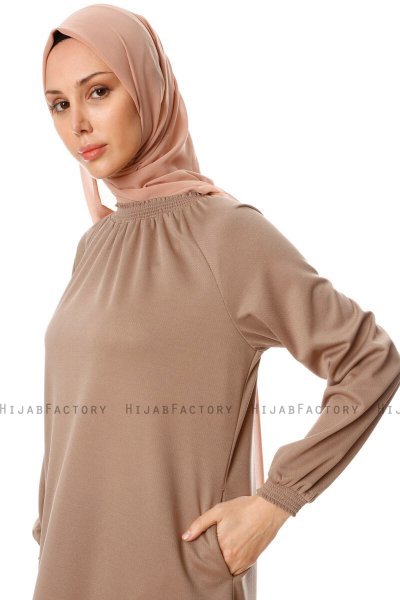 Esra - Robe Taupe - Miss Halima