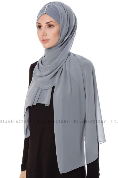 Evren - Chiffon Hijab Gris