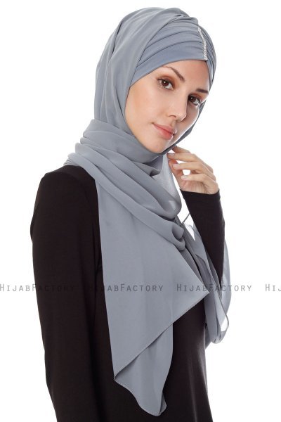 Evren - Chiffon Hijab Gris