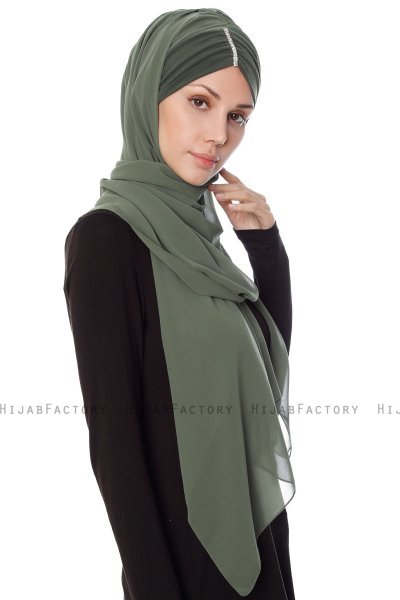 Evren - Chiffon Hijab Kaki