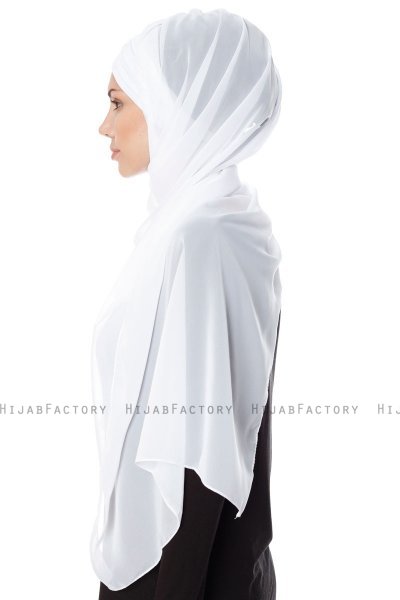 Evren - Chiffon Hijab Blanc