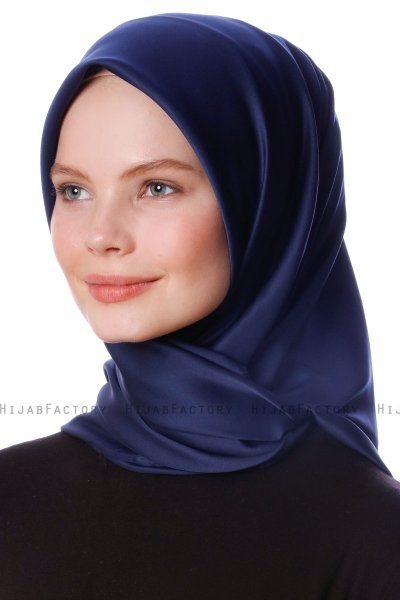 Eylul - Hijab Rayon Carré Bleu Marin