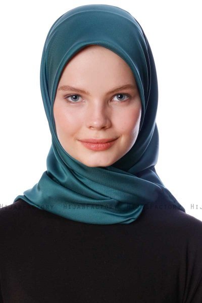 Eylul - Hijab Rayon Carré Vert Foncé